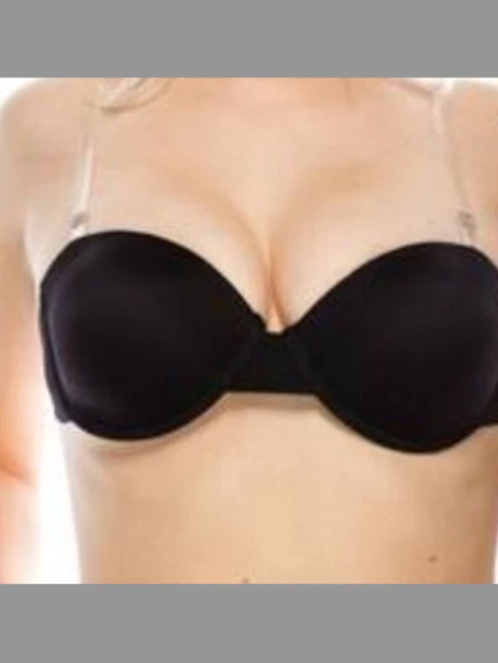 Youmita Bra Invisible Removable Shoulder Straps & Back Strap Plunge SZ 36C NWT